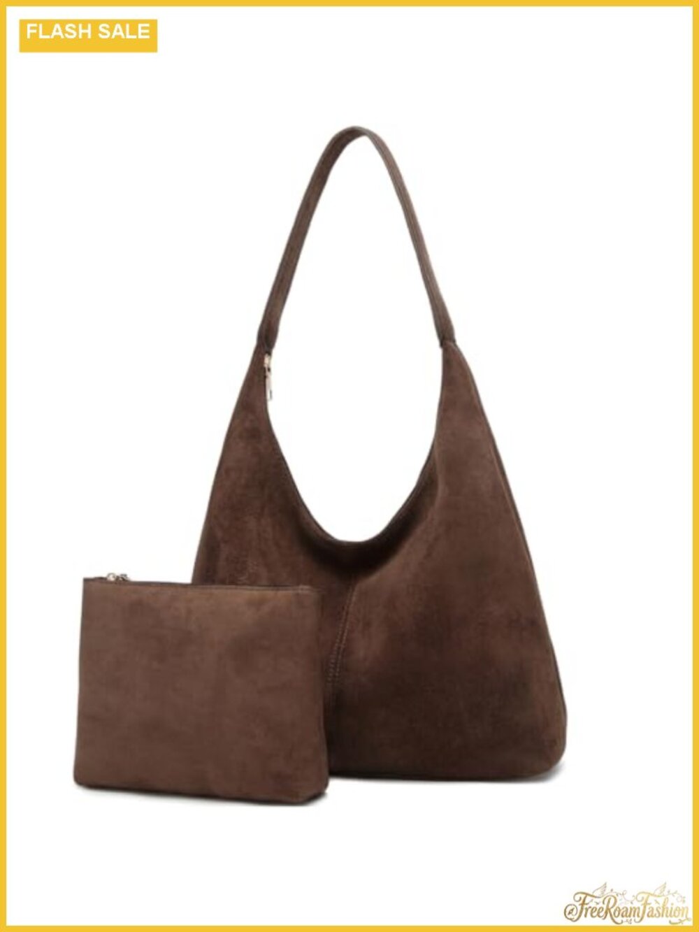 Slouchy Faux Suede Hobo Bag Women Casual Shoulder Tote Work Travel